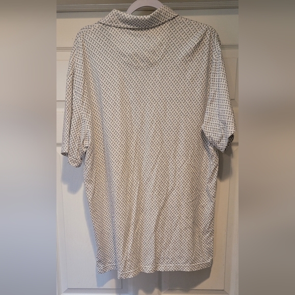 $52 Men's Jos. A. Bank White Tailored Fit Cotton Short Sleeve Polo Blue Anchors - Picture 7 of 11